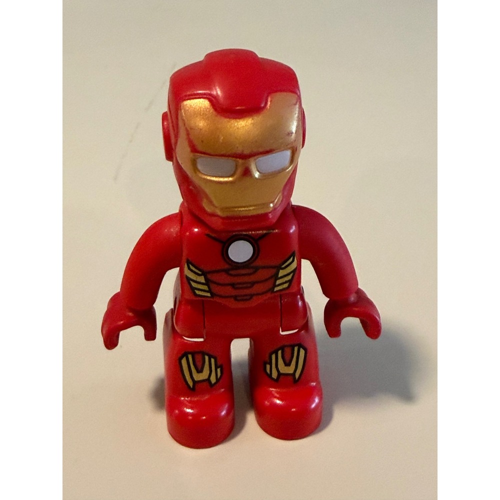 LEGO Duplo Iron Man Marvel Avengers Minifigure Red Gold Superhero Toy Figure